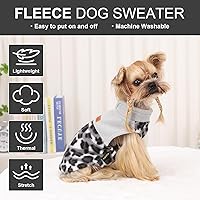 Vista 40 de Suéteres para perros pequeños, niño y niña, suéter a cuadros para cachorros, chaleco de ropa de forro polar, suéter elástico para perritos, ropa