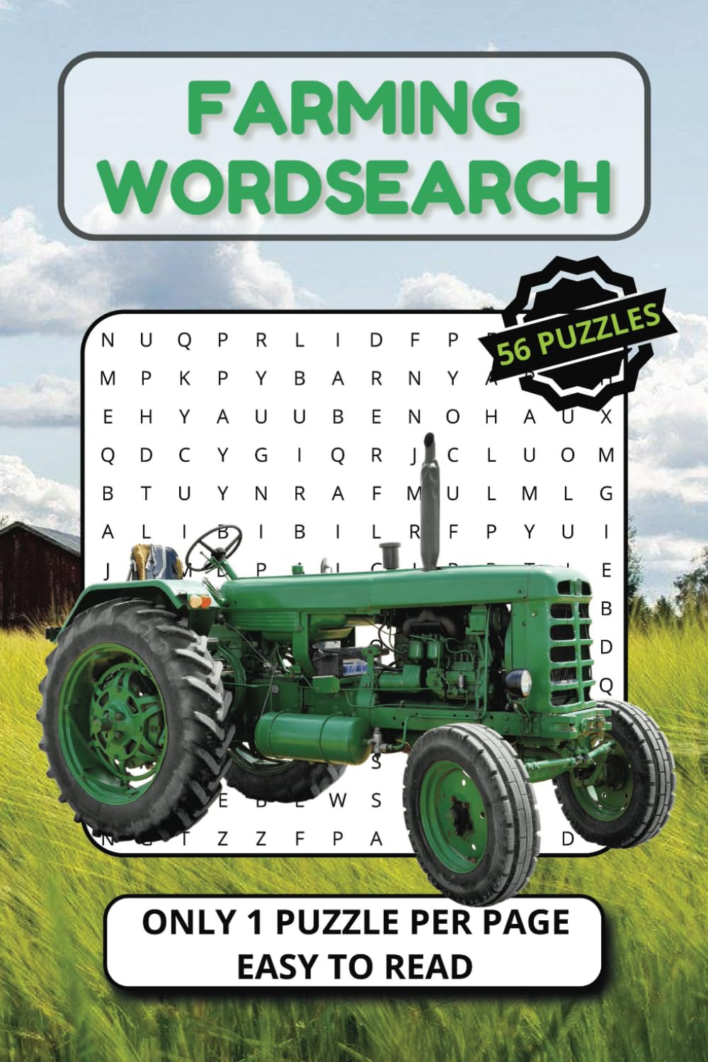 FARMING WORDSEARCH: Word Searches with easy to read print about farming and agriculture for teens, adults and seniors