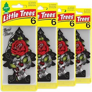 Car Air Freshener | Hanging Tree Provides Long Lasting Scent for Auto and Home | Rose Thorn, 24 Air Fresheners