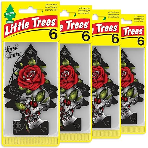 Miniatura 23 de LITTLE TREES Ambientador de aire para coche, árbol colgante que proporciona un aroma duradero para el automóvil y el hogar Cuero, 24 ambientadores