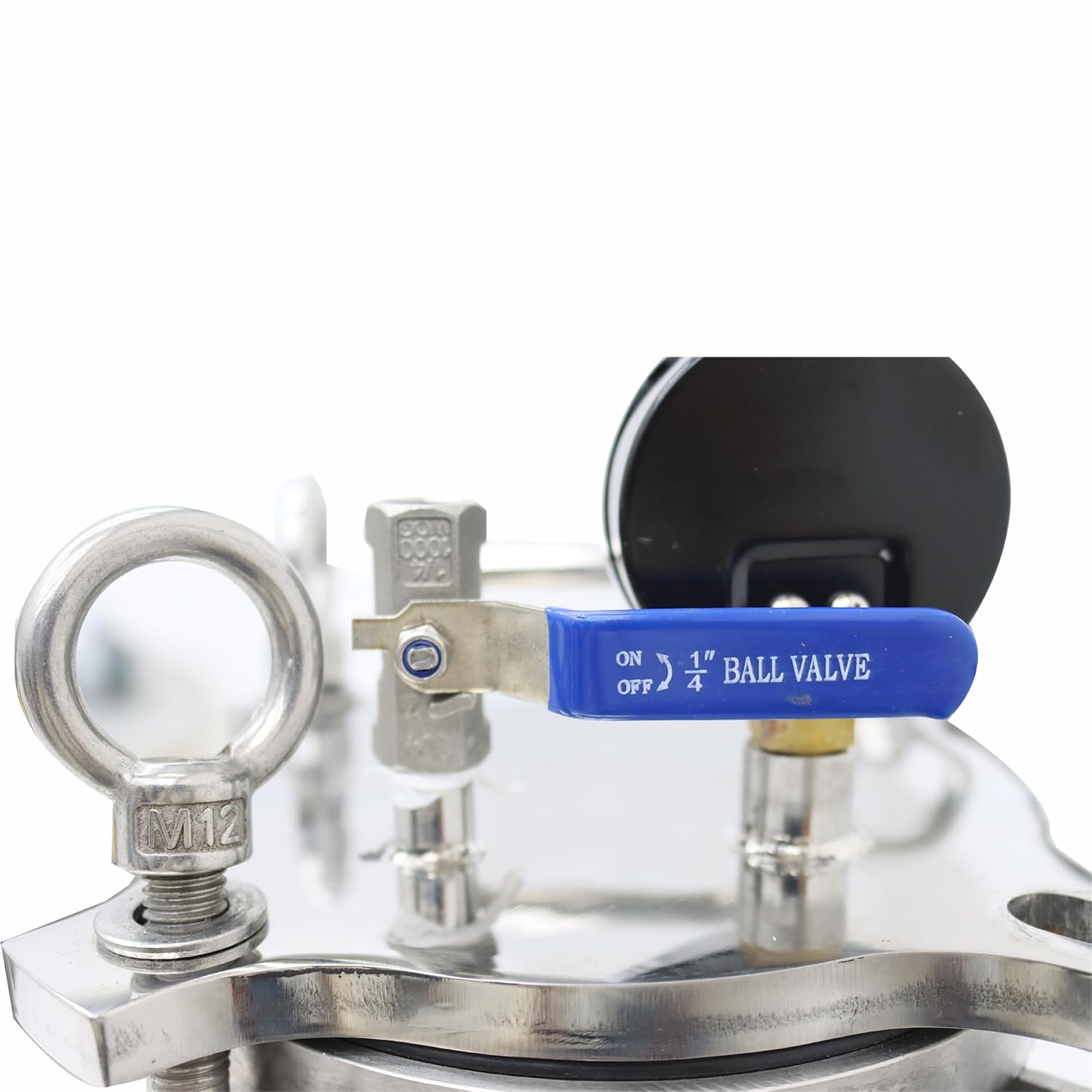 Water Filter Purification Industrial #4 Bag Filter Housing 304 Stainless Steel Water Filter System 1.2 Sq. Ft. Filter Area 1” NPT Solid-Liquid Separation Tool for Water Treatment