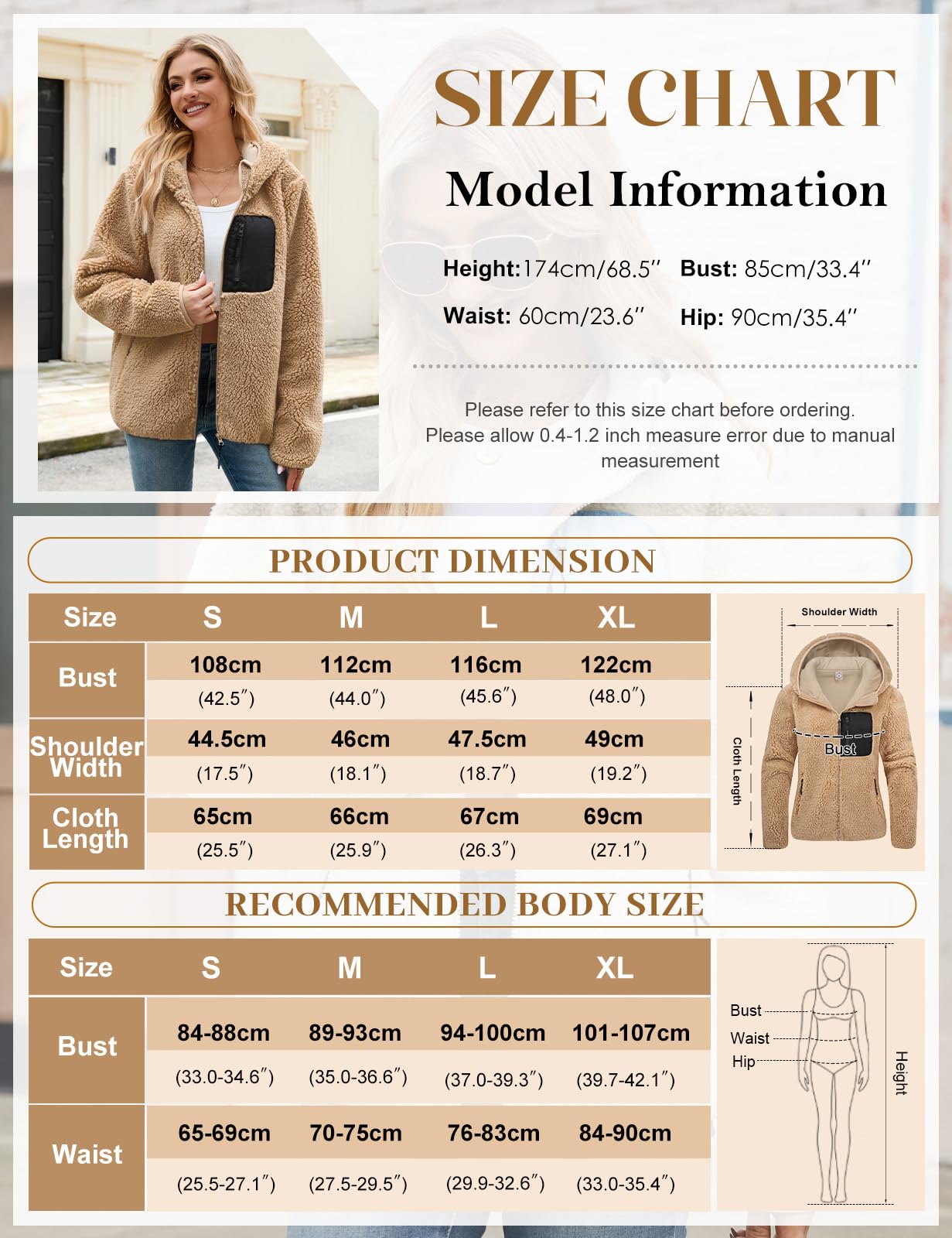 Tuopuda Sudaderas con Capucha Mujer de Forro Polar Manga Larga Sudadera con Bolsillos Sudadera con Cremallera Caliente y Esponjoso Chaquetas Otoño Invierno