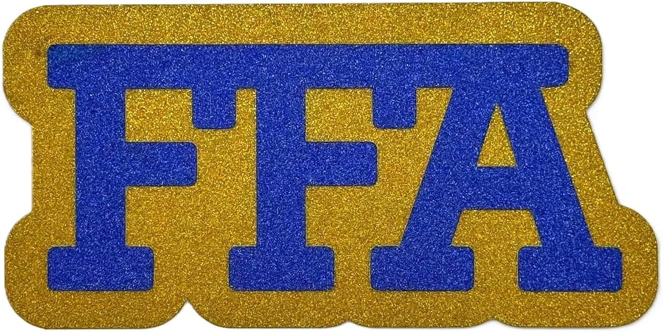 FFA Glitter Cardboard Cutouts (3, 3" x 1.5")