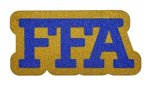 FFA Glitter Cardboard Cutouts (1, 5.5" x 2.5")