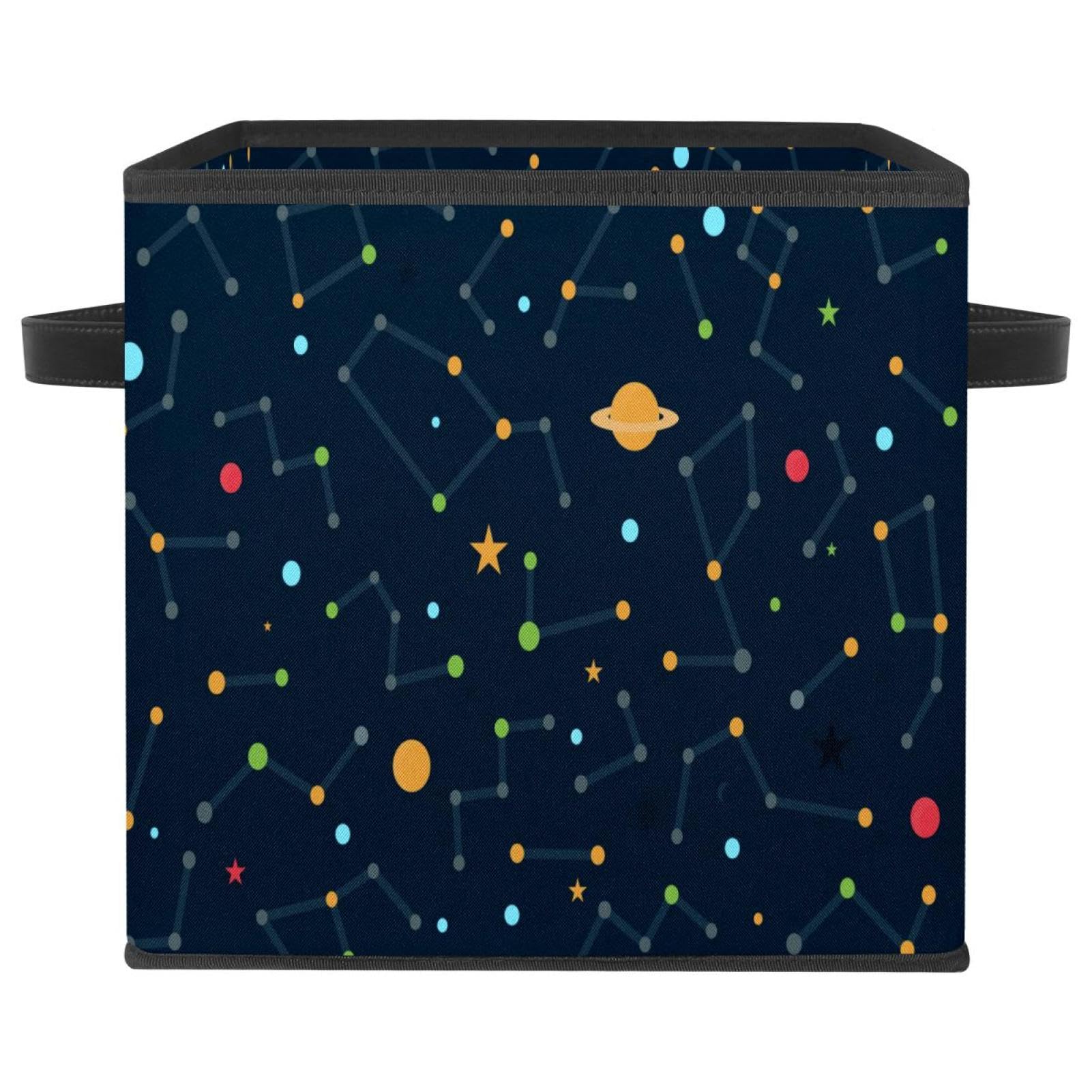 Boîte de rangement pliable en tissu constellation pour placard