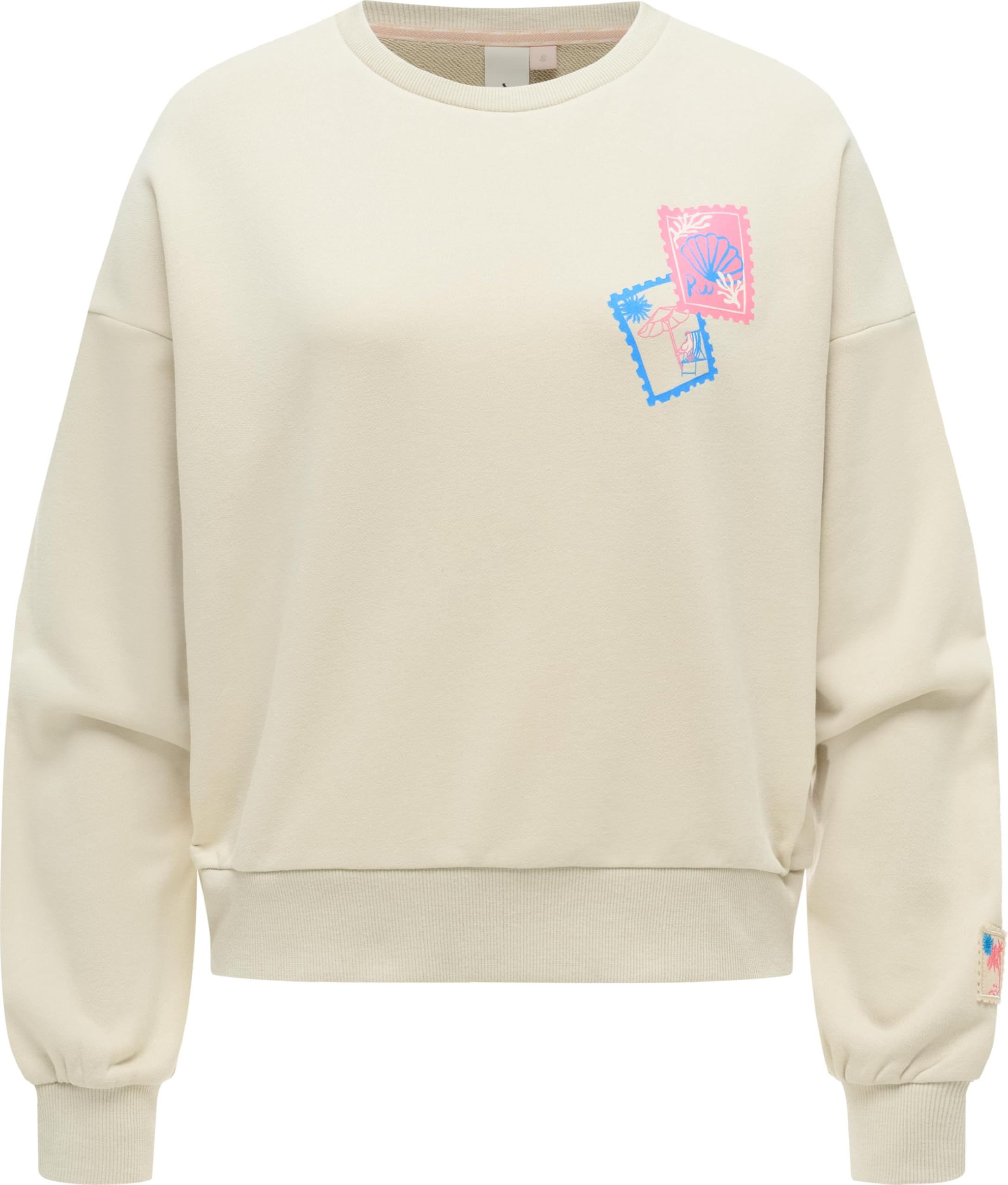 Ragwear Damska luźna bluza z kapturem oversized sweter z modnym nadrukiem Wuss PP XS-XXL