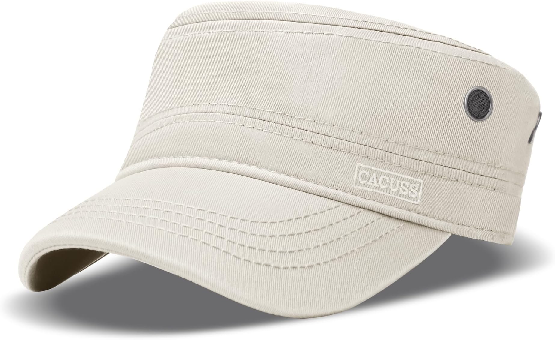 Men's Cotton Army Cap Cadet Hat Trucker Dad Hat Military Flat Top Adjustable Classic Baseball Cap
