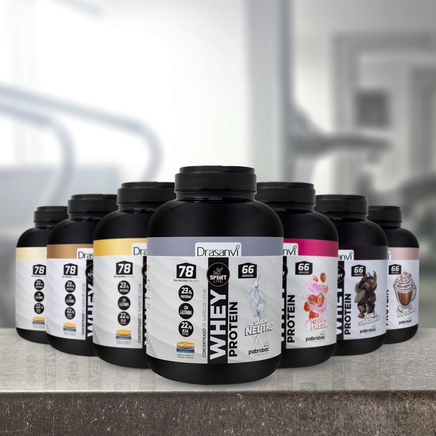 SPORT LIVE Concentrado de proteinas de suero de leche sabor NEUTRO | Whey Protein en polvo con L-Glutamina y L-Leucina | Ayuda a aumentar tu masa muscular | Mejora tus batidos |2 KG | Con L-Glutamina y L-Leucina para Ayudar a Aumentar tu Masa Muscular, Fa