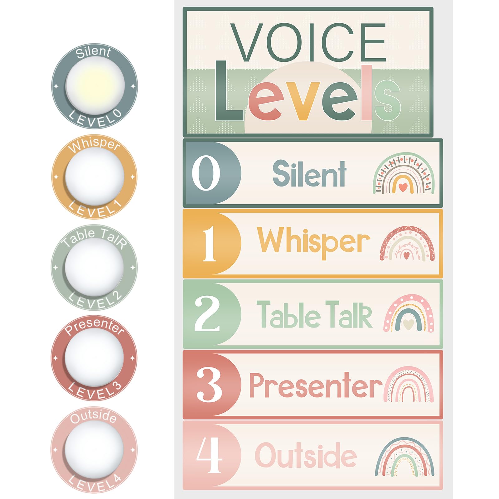 Affiches LED école pour captiver l'attention des élèves lot de 5 posters Glooglitter