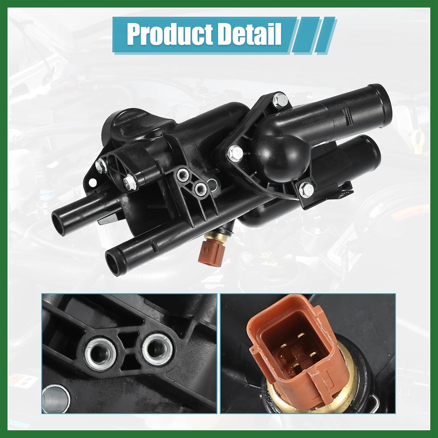 Motoforti Car Engine Coolant Thermostat Housing Assembly No.256002G600 Thermostat Housing kit for Kia Rondo 2008-2010 Long-lasting