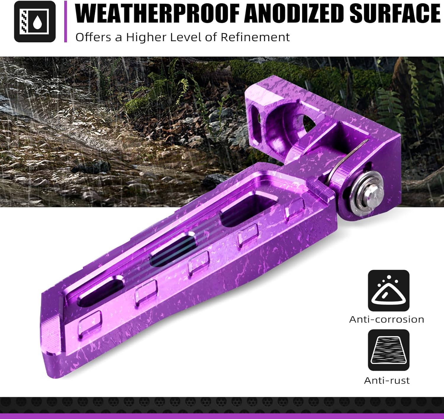 NICECNC Purple Chain Tensioner Adjuster Blocks Rear Stunt Pegs Compatible with Surron light bee X/S/ L1E 6061-T6 Aluminum Foldable Chain Tensioner Compatible with Segway X160 X260 See Fitment