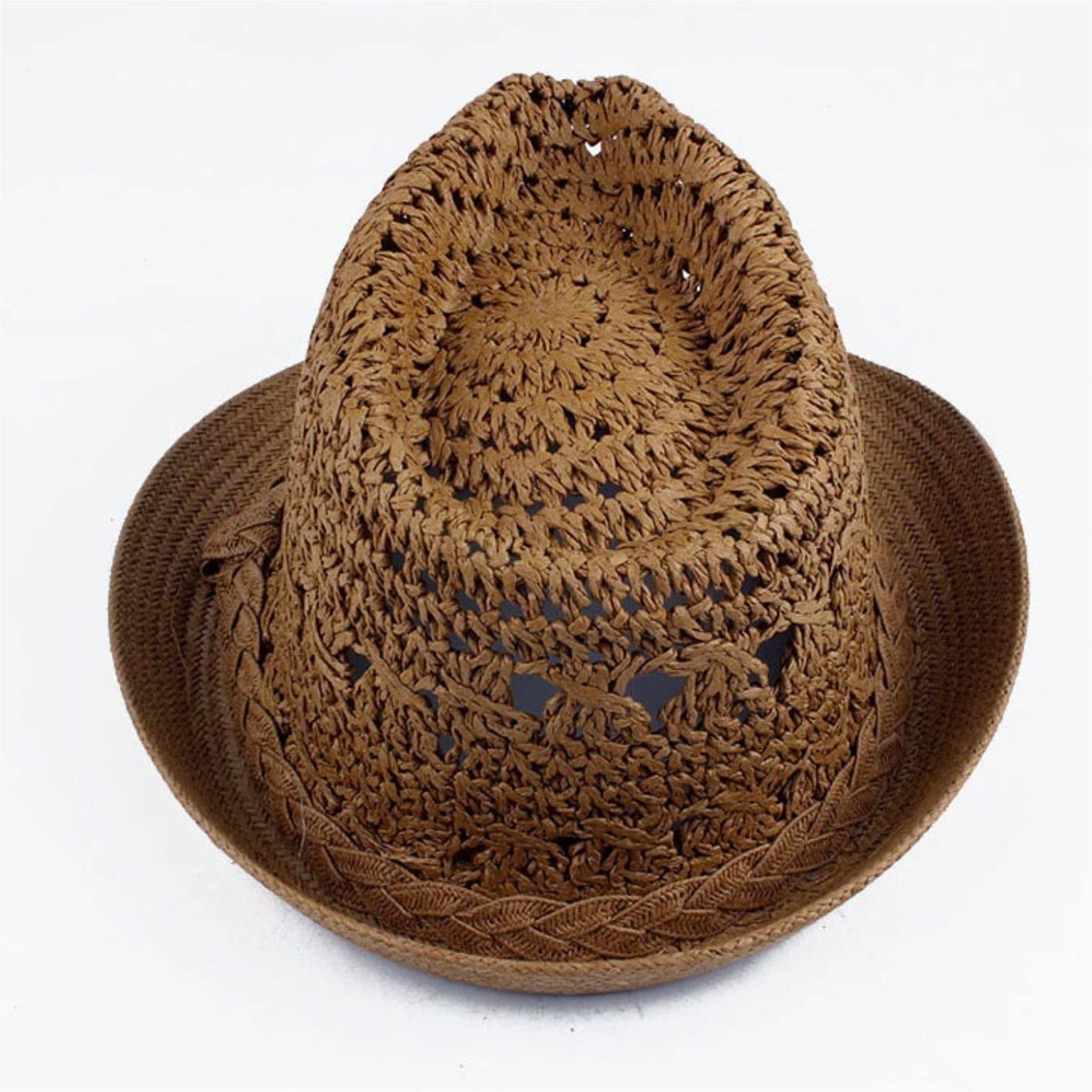 Casquette Visiere Femme, Summer Chapeau D'été À Large Bord Unisexe Décontracté Classique De Paille Soleil Plage en Plein Air Pliable, Chapeau de Plage