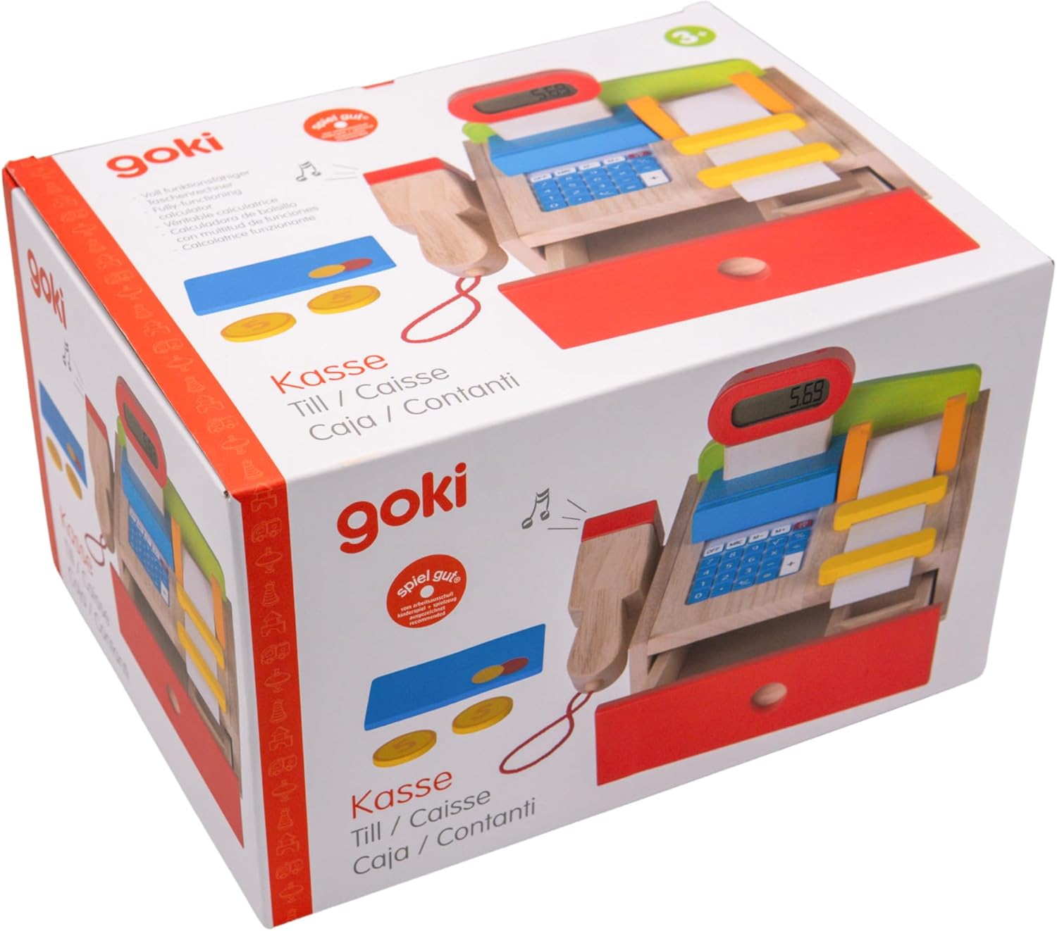 Goki 51575 Till for The Grocer'S Store, Mixed, 22 x 18 x 14 cm