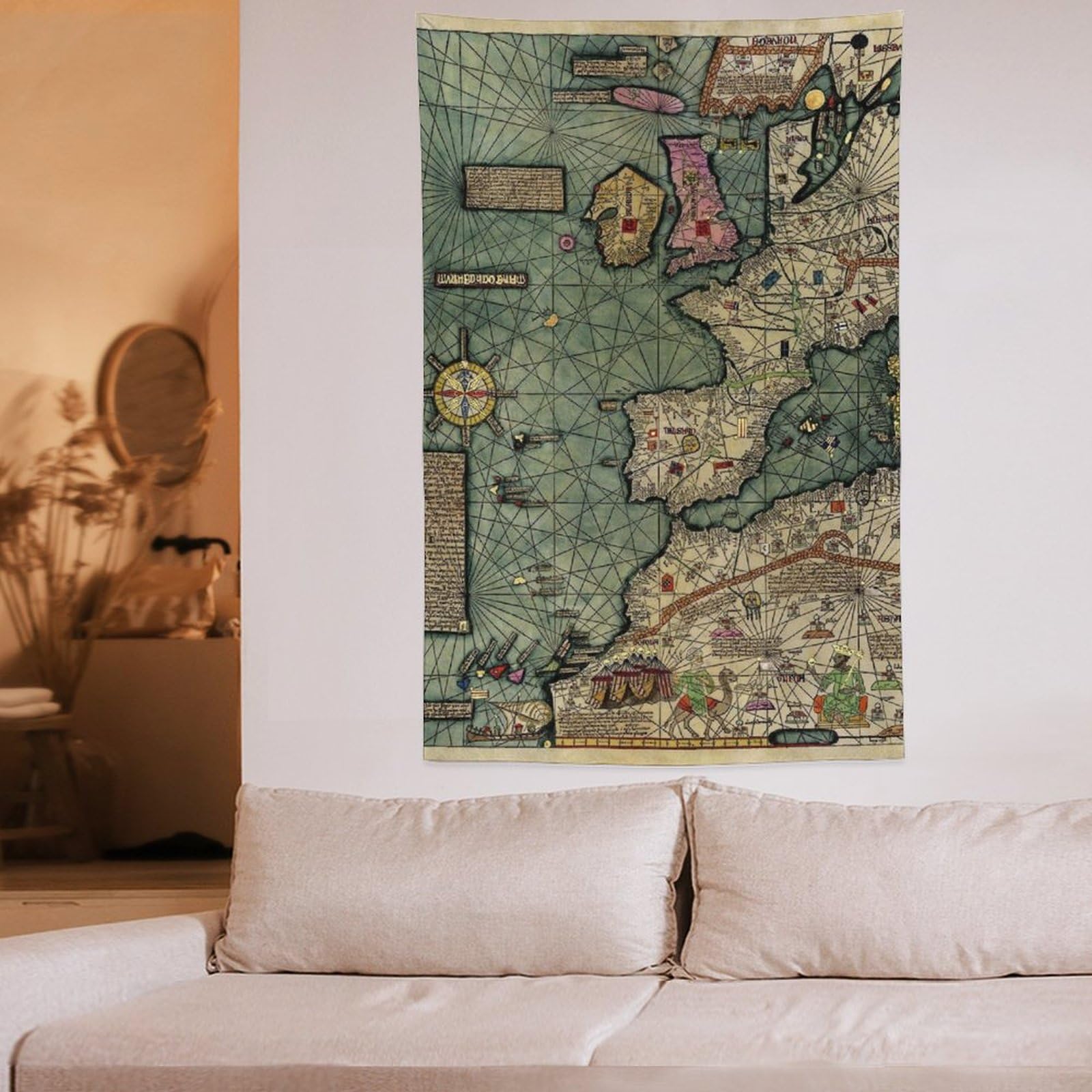 Poster mit Weltkarten-Motiv, Retro-Kunstdruck, Wandteppich, Geschenke, Foto, Bild, Malerei, Wandteppich, Raumdekoration, Heimdekoration, 152,4 x 228,6 cm, 39 Stück