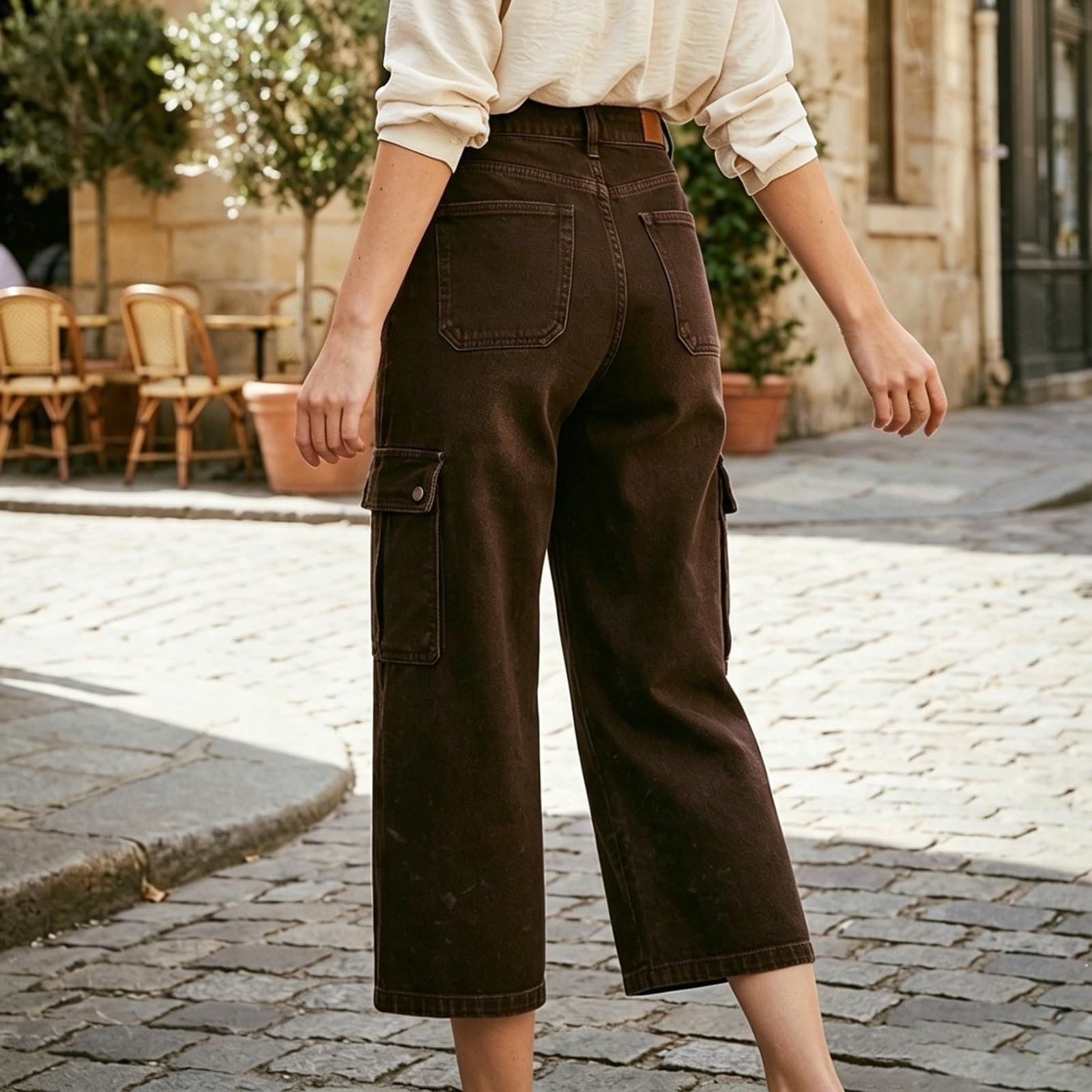 Jeans aus gewaschenem Denim – bequem und alltagstauglich – atmungsaktiv, dehnbar, klassischer gerader Schnitt, mittelhoher Bund.