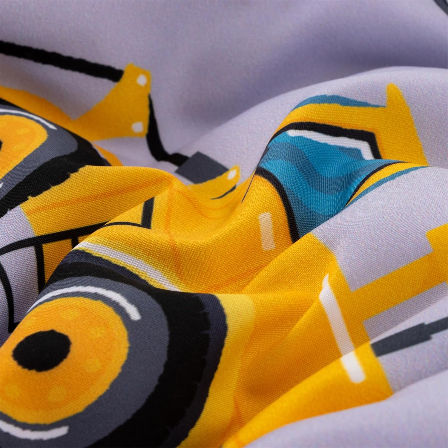 Holawakaka Kids Zipper Bedding Construction Comforter Set, Boys Twin Size Trucks Excavator Tractor Print Zippered Bed Sets,Toddler-boy Child Dorm Zip Bedding - Image 8