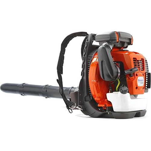 Husqvarna 570BTS Backpack Leaf Blower, 66-cc 4-HP 2-Cycle Gas Leaf Blower, 972-CFM, 236-MPH, 37-N Powerful Clearing Performance and Ergonomic Design