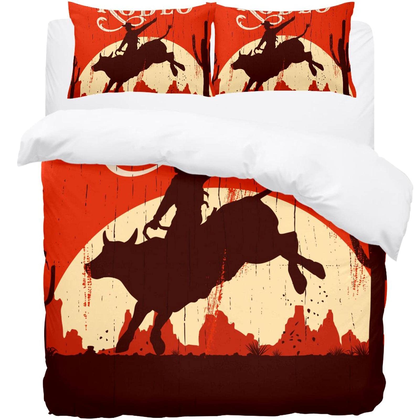 Parure de lit cowboy avec housse de couette anti-transpiration pour literie enfant