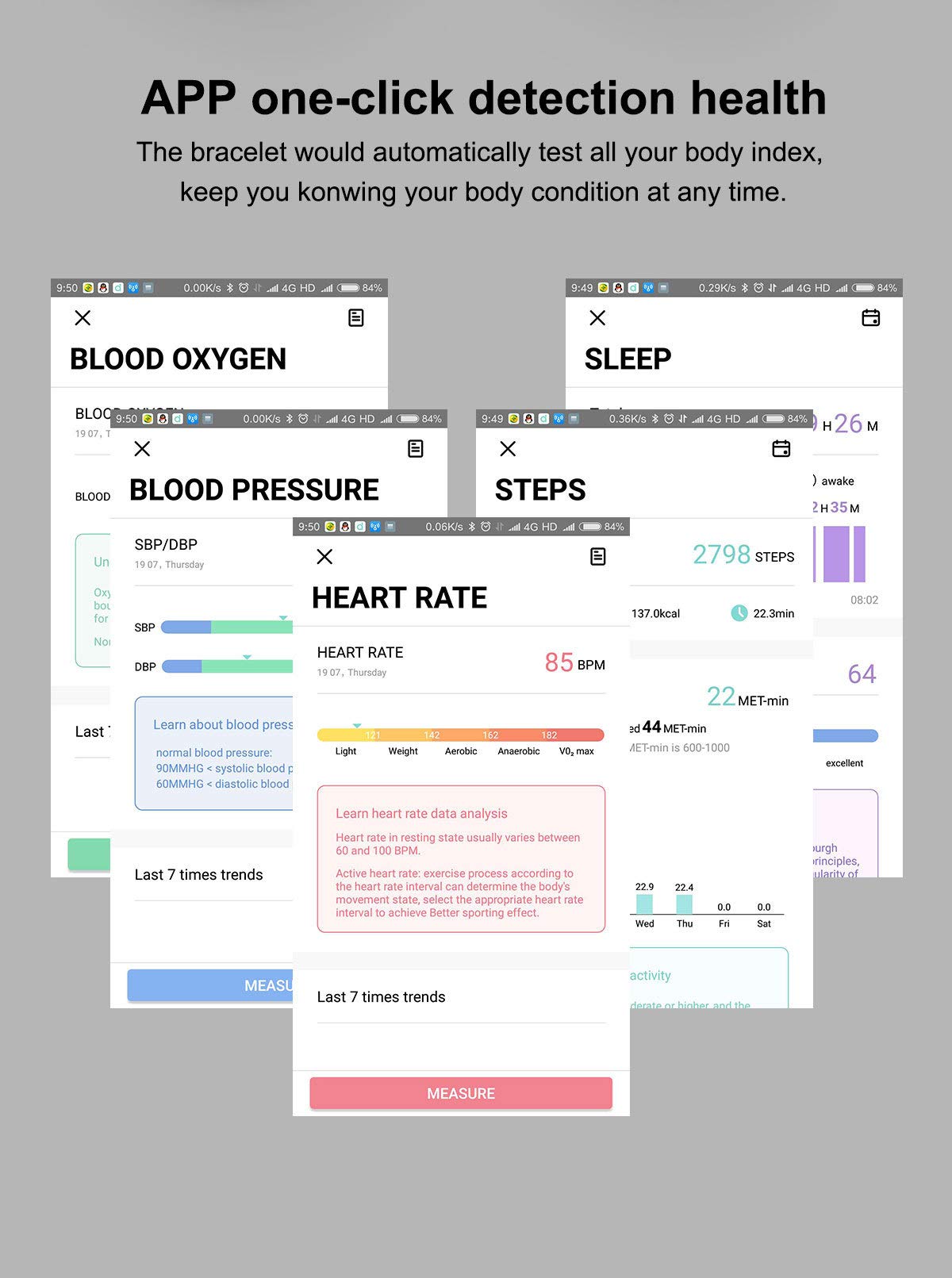 HYLR Fitness Tracker z pulsometrem i monitorem snu, metalowy pasek wodoodporny kolorowy ekran zegarek fitness, licznik kroków, krokomierz i licznik kalorii dla kobiet mężczyzn dzieci