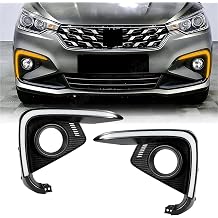 compatible 2Pcs Car LED Daytime Running Light For Suzuki Ertiga 2018 2019 2020 Yellow Turn Signal Front Fog Lamp Headlamp AccessoriesDRL