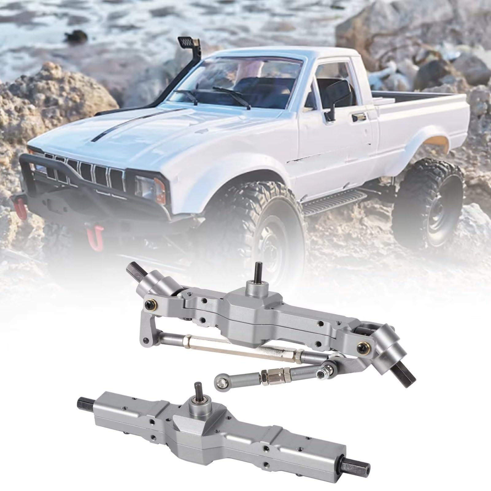 Compatibile Con WPL C14 C24 C34 C44 B14 B24 1/16 RC Truck Car Parti Di Aggiornamento Accessori Ponte Anteriore Posteriore In Metallo Scatola Del Cambio Accessori