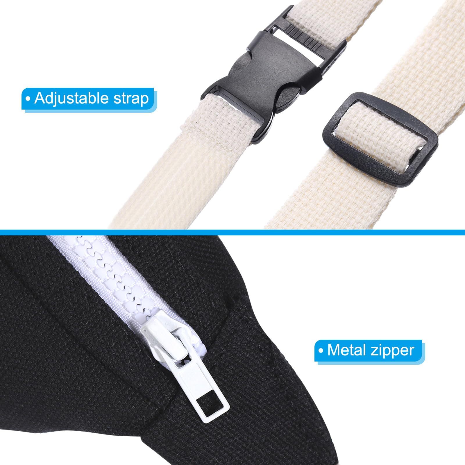 PATIKIL Fanny Pack, Belt Bag Crossbody Waist Bag with Adjustable Strap for Women Men Travel Running Hiking Cycling, Black - Image 3