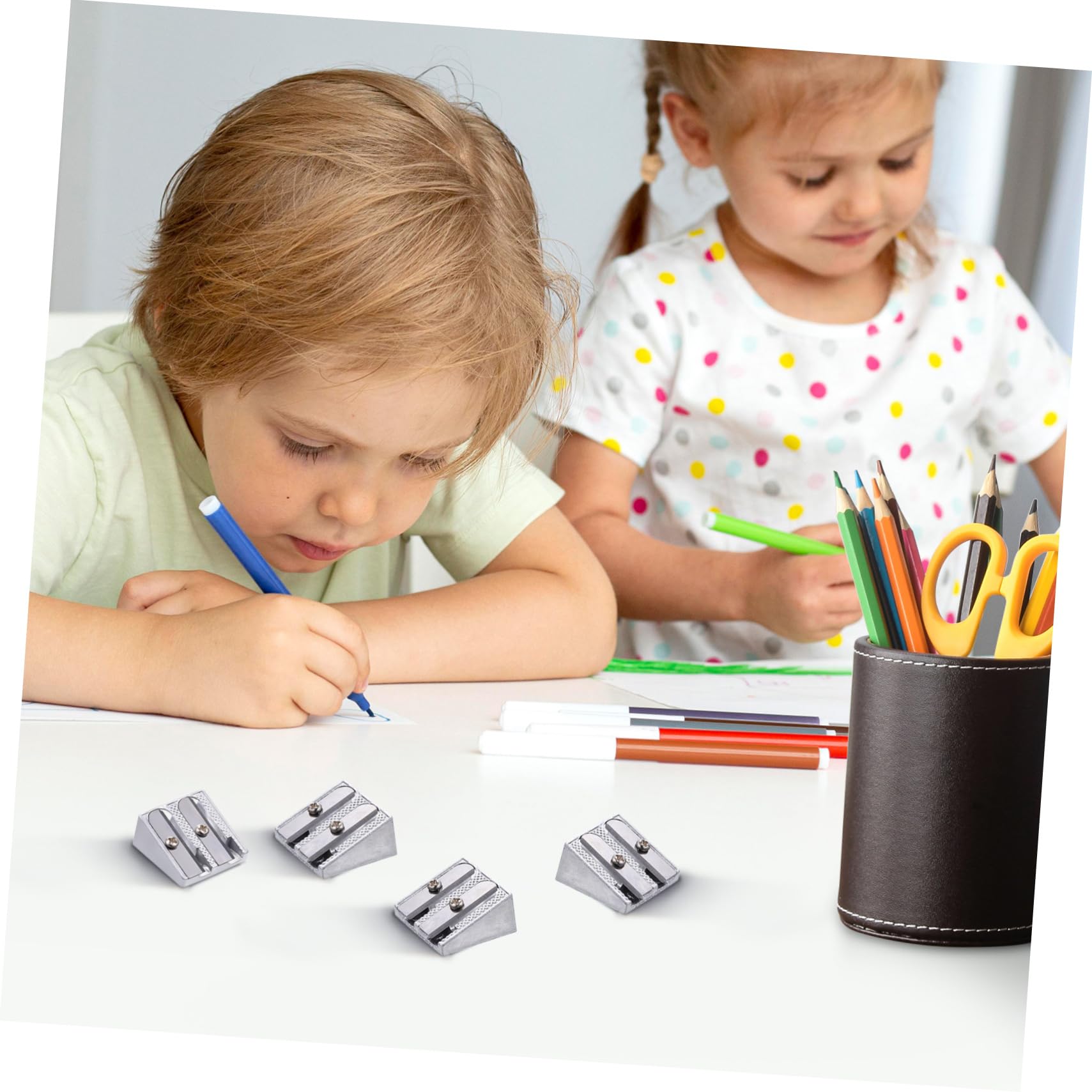 Uonlytech 5 Sätze Bleistiftspitzer Aus Aluminiumlegierung Manueller Bleistiftspitzer Handspitzer Kompakter Für Das Klassenzimmer 20 Stück * 5
