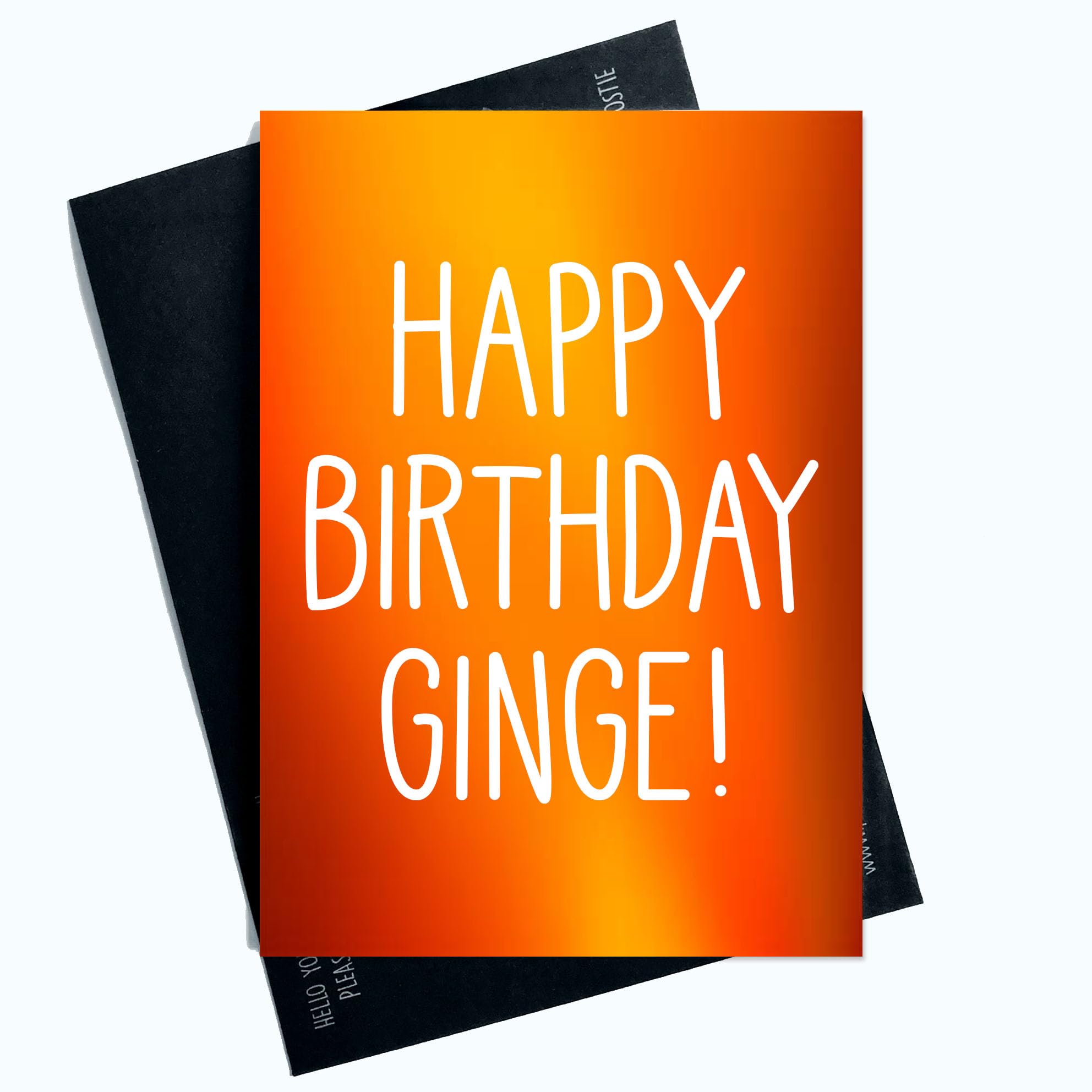 Funny Birthday Cards Happy Birthday Ginger Card Joke Laughter Fun Novelty SP64