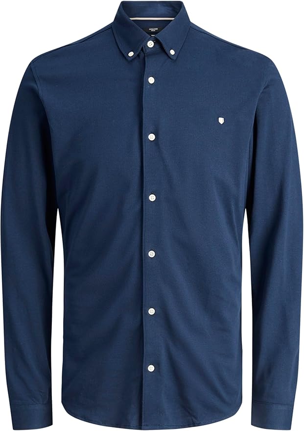 Men's Piqué Polo Shirt in Slate Blue