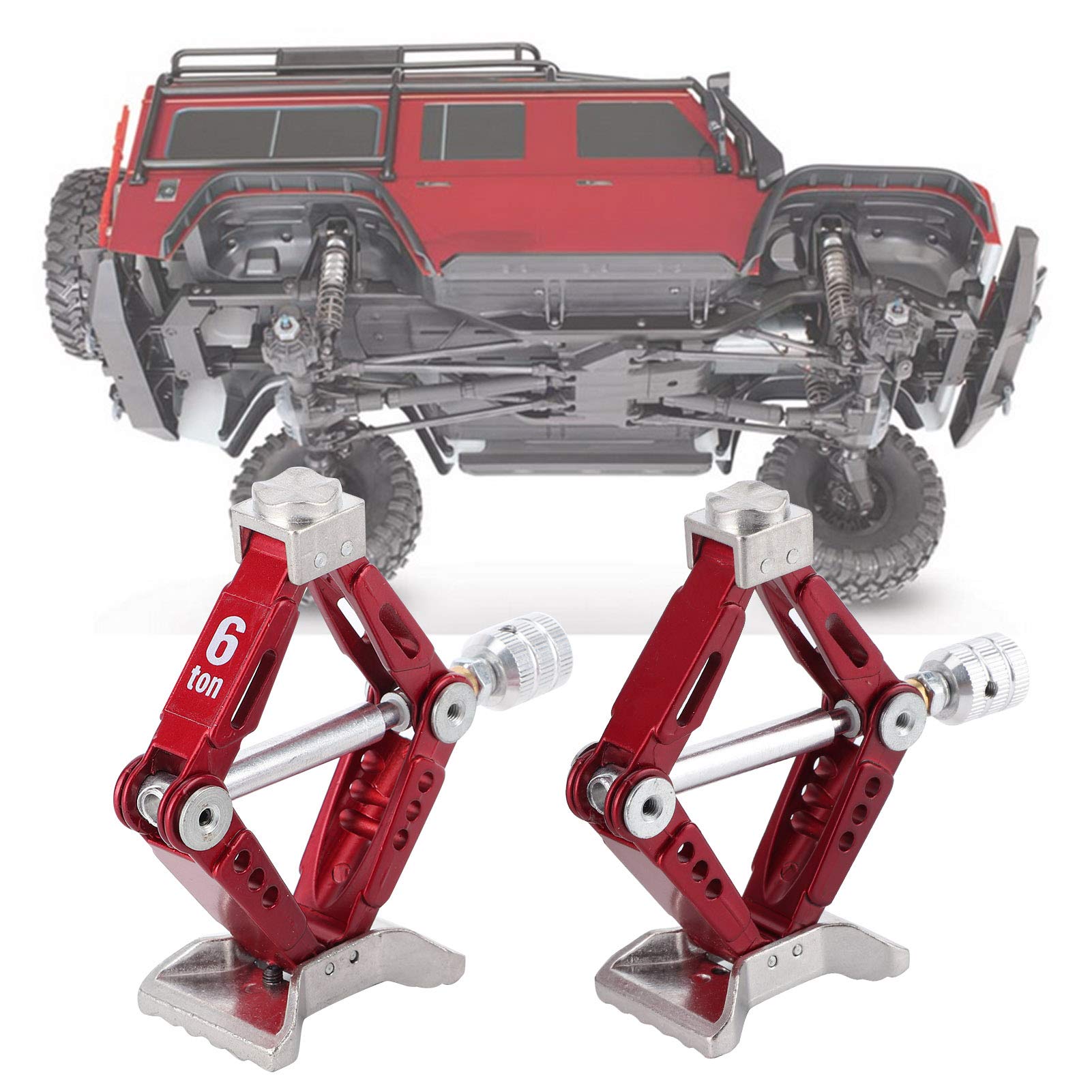 Gato para Coches RC, 2 Piezas Metal Universal, Gato Elevación Ajustable Diseño Rombo, for Mantenimiento RC, Reparaciones DIY, Uso Industrial
