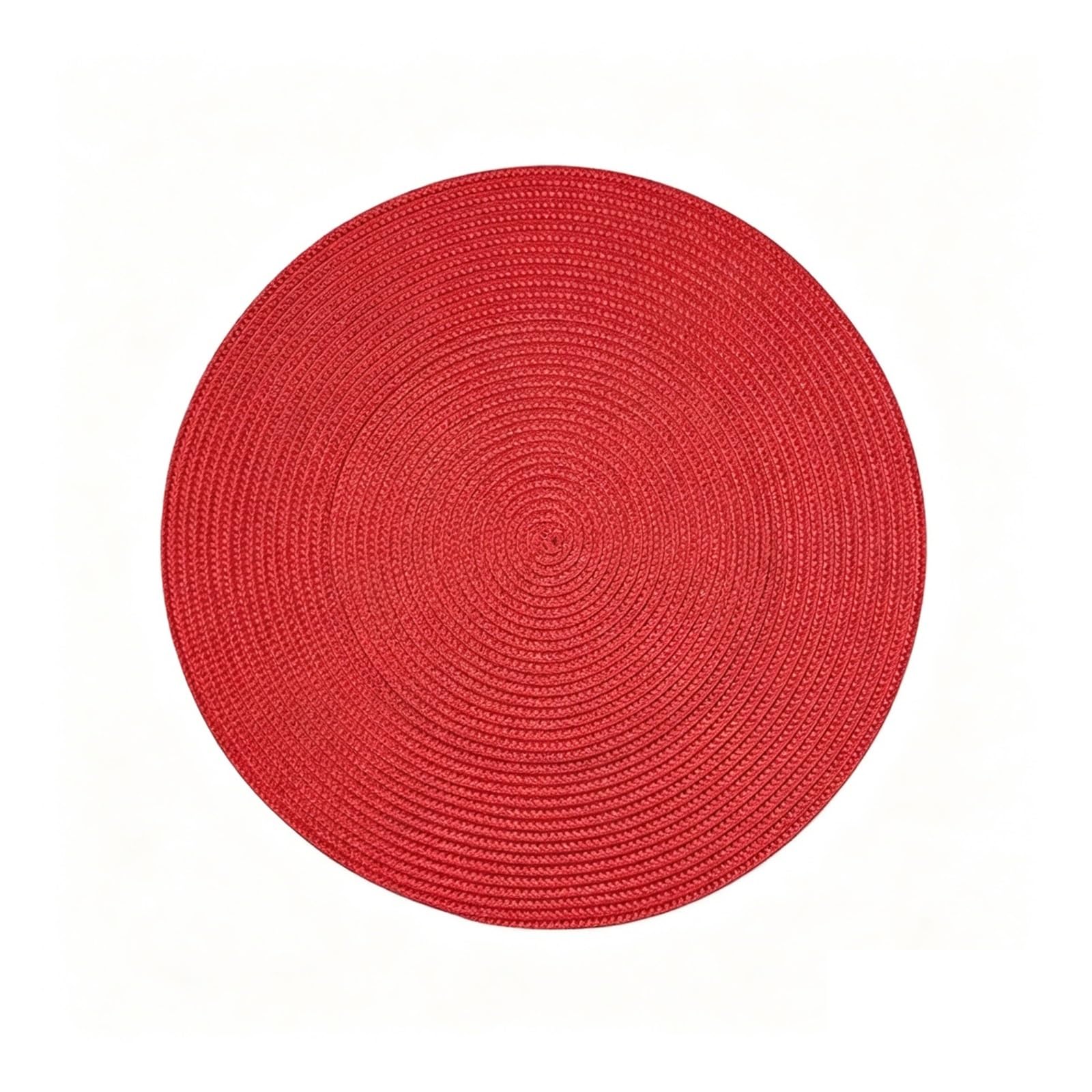 Napperons ronds tressés rouges de 38cm pour une table raffinée
