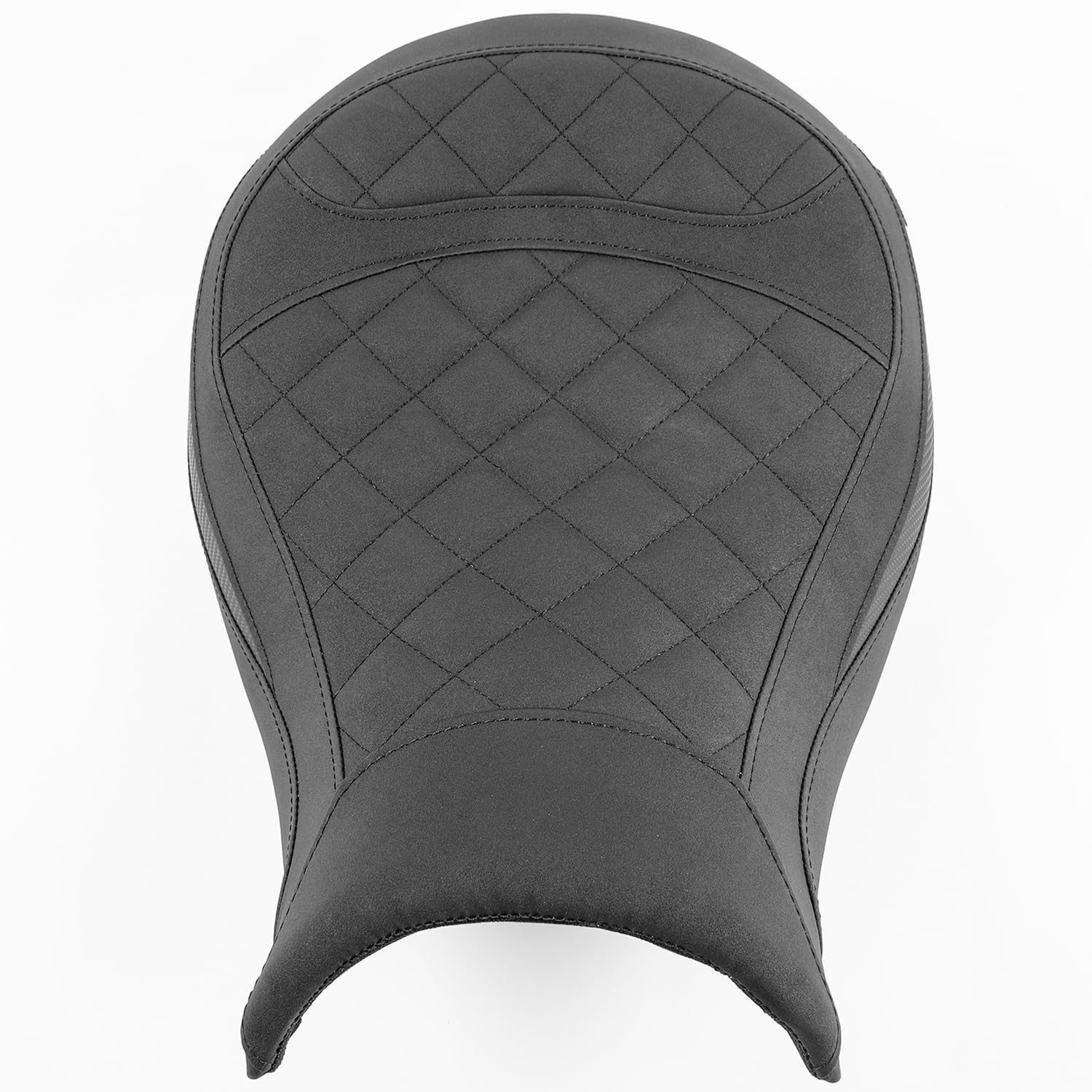 Motorrad-Leder-Sitzkissen für Vordersitz, passend für Vulcan S EN650 VN650 2015-2025 2021 2022 2023 2024 Druckentlastung, weicher Sozius-Sattel, Schwarz