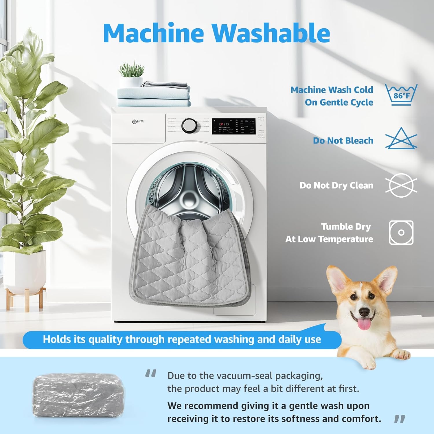 LOOBANI Dog Cooling Mat 48"x28"- Dog Cooling Pad Durable, Cool Blanket Machine Washable, Large Pet Cool Mat for Outdoor, Indoor (Grey, 48"x28")