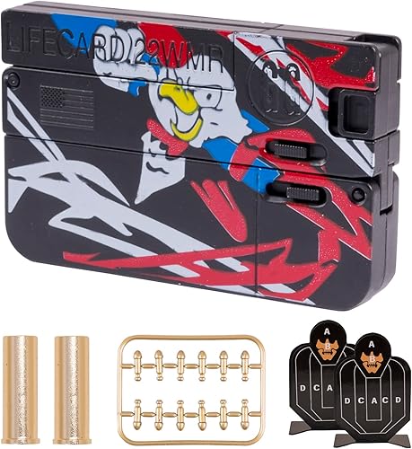 FESVASDEE Life Card - Pistola de juguete plegable, juguetes transformadores, pistola de disparo, dardos y pistolas para niños de 5, 6, 7, 8 años,