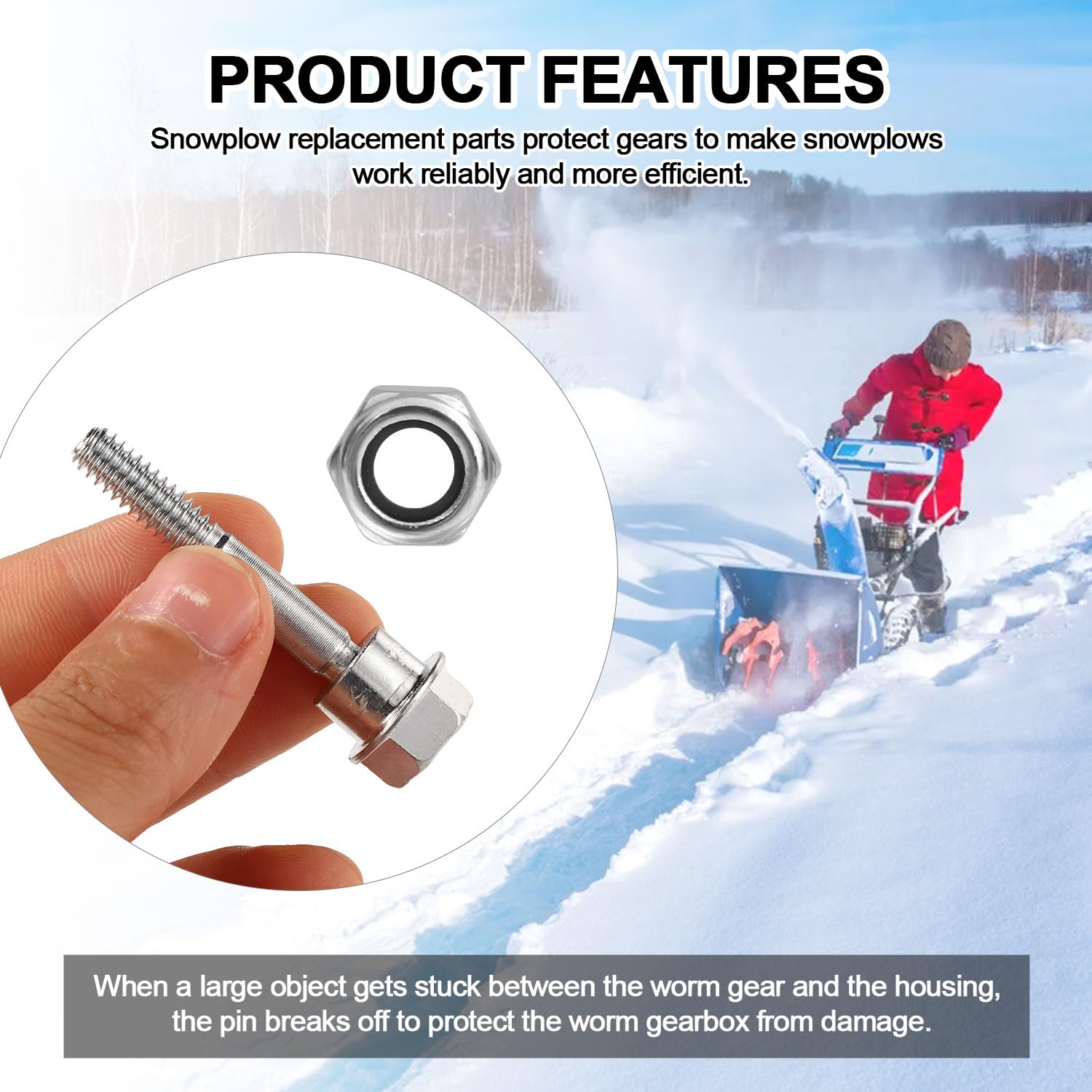 lasuroa 6pcs Snow Blower Shear Pin Assortment - Image 4