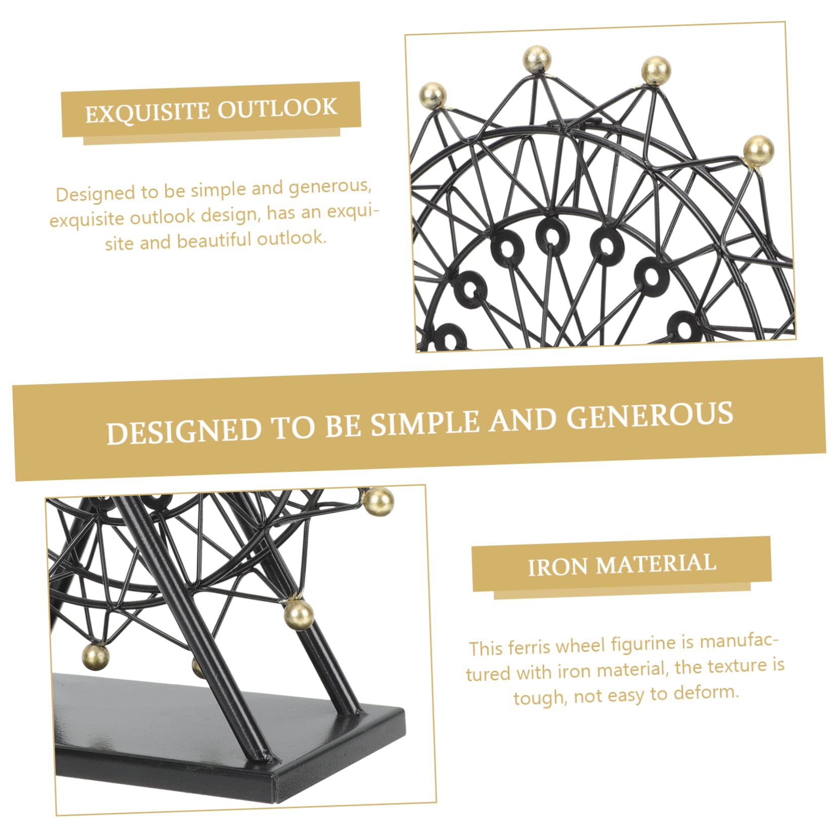 TOYANDONA Iron Ferris Wheel Home Decorations Kids Mini Toys The Office Tabletop Art Sculpture Model Desktop Ferris Wheel Decor Ferris Wheel Model Tabletop Decor Shelf Decor Table Decor