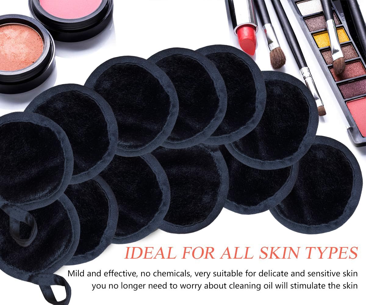 Reusable Makeup Remover Pads Microfiber Face Cloths with Mesh Bag Cleansing Facial Cloths with Laundry Bag for Face Eye, Lips - Image 4
