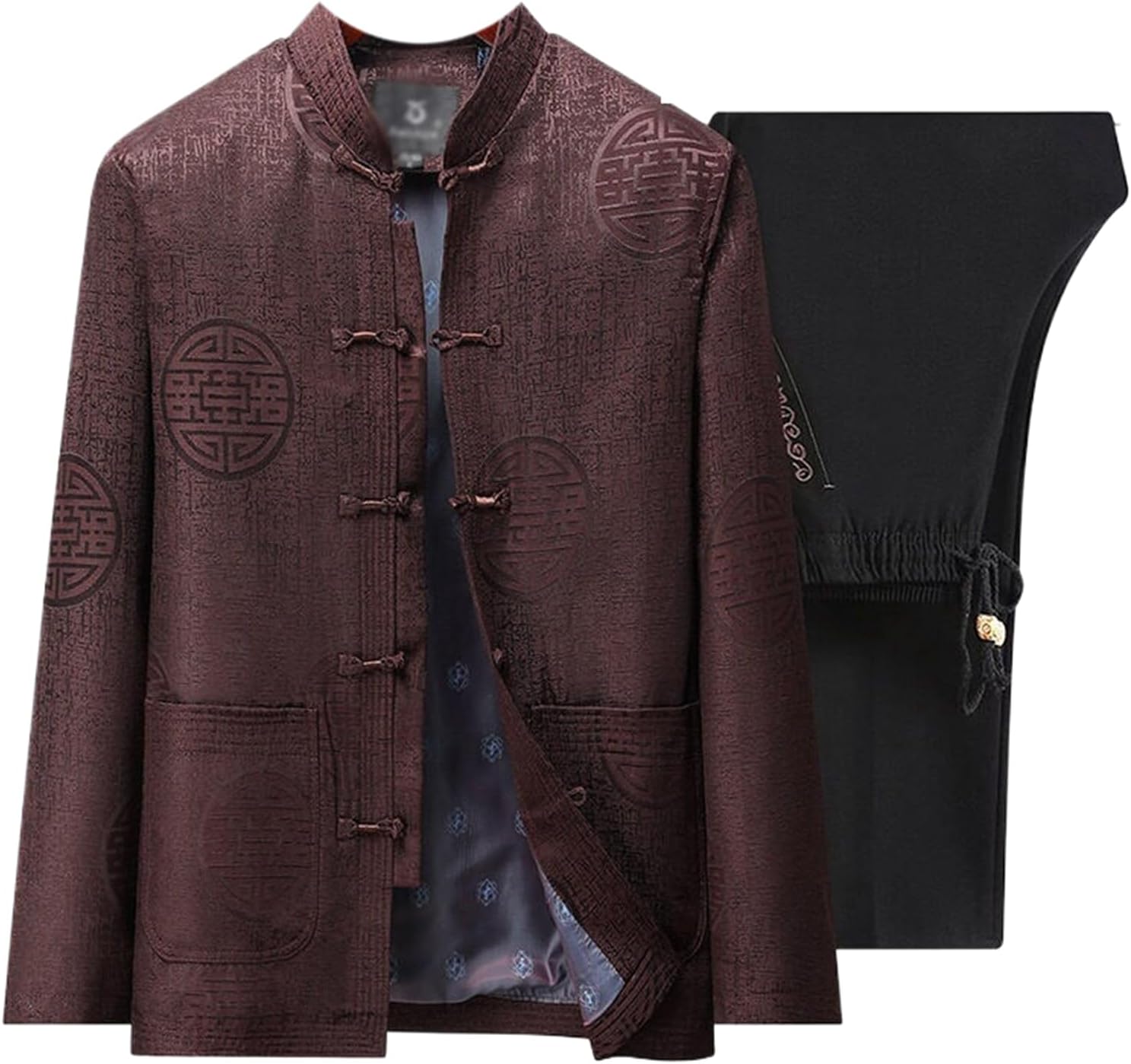 Men's Spring Autumn Tang Suit Jacket Chinese Casual Set