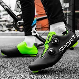  ビンディングペダル用シューズ ホワイト/グリーン26.5 Amazon | [Bireno] ビンディングシューズ SPD/SPD-SL対応 人気