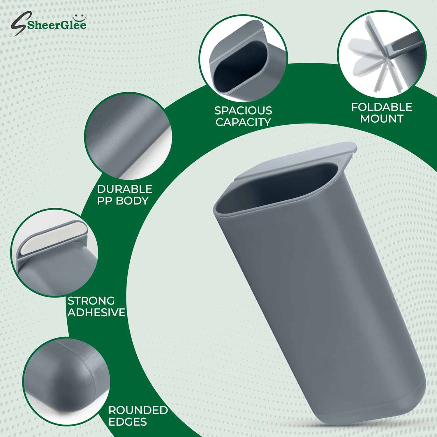 2 Pack Deskside Pen Holder - Optimize Your Space with Our Attachable Pencil Holder for Desk - Desk Pen Holder with Self-Adhesive and Rotatable Attacher - Image 3