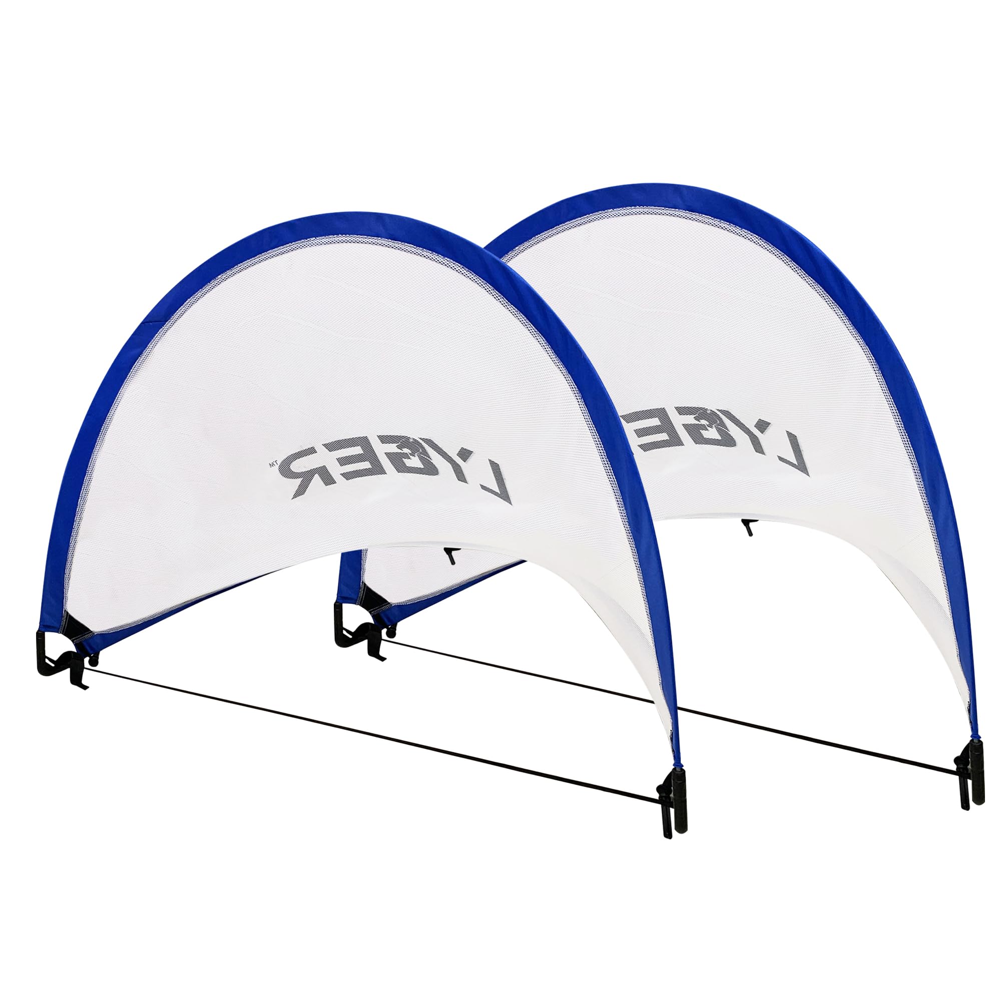 LYGER Quick Setup Pop Up Goal Pair Portable Soccer Goals with Carry Bag (80cm x 45cm, Small)