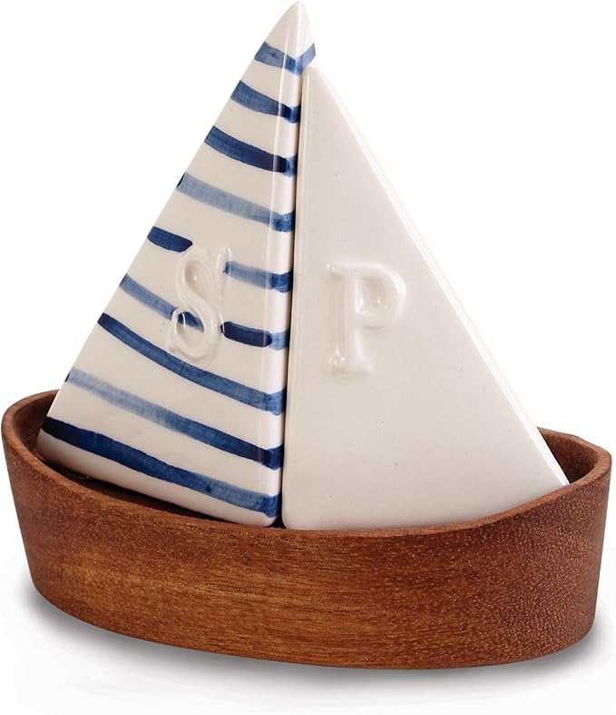 Mud Pie Sailboat Salt and Pepper Shaker