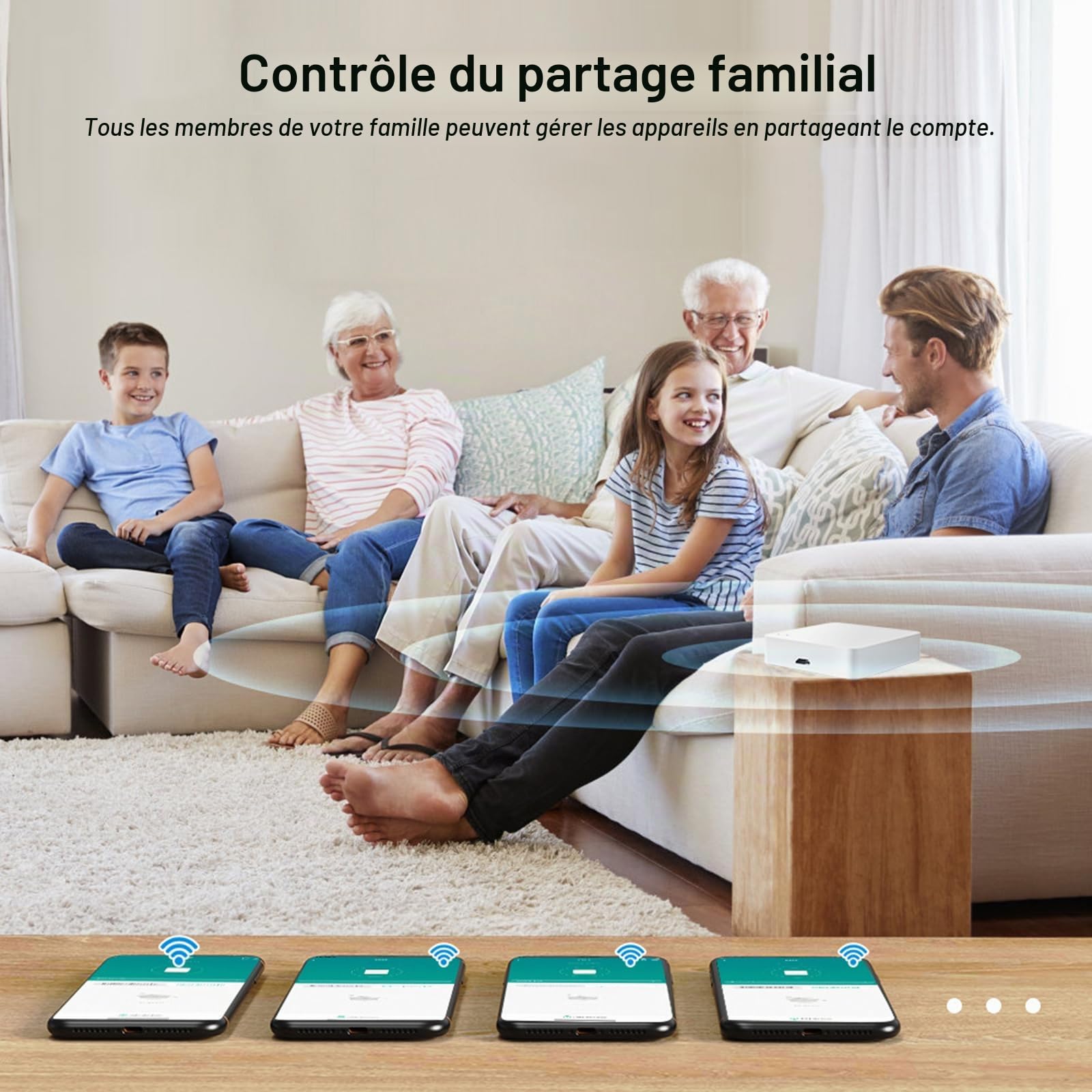 Passerelle ZigBee et Hub Bluetooth, 2en1 Passerelle ZigBee sans fil avec contrôle à distance par APP, Pont WiFi Bluetooth pour le contrôle d’automatisation domestique,Passerelle Tuya compatible Alexa