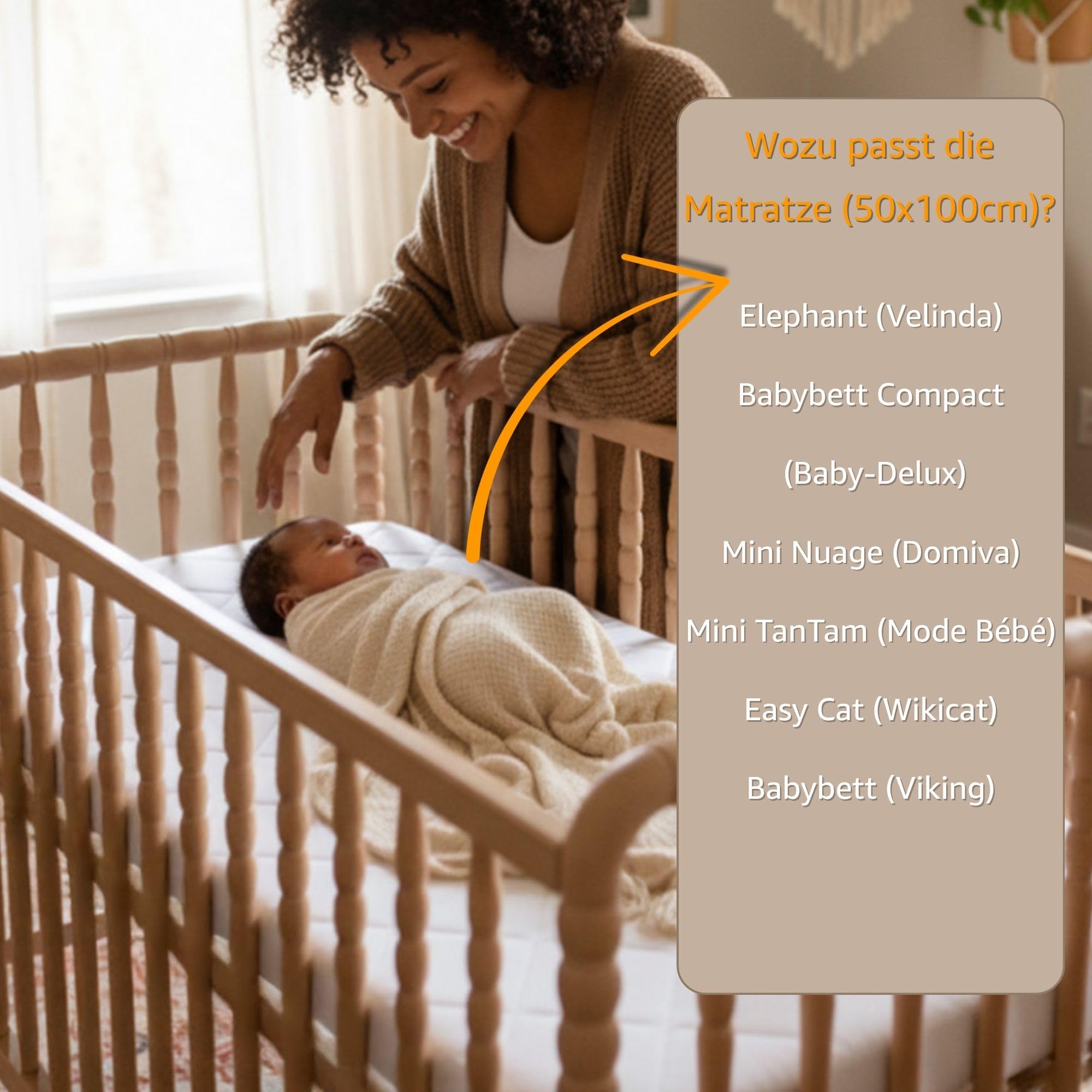 Totsy Baby Matelas Bebe 50x100 cm pour Enfant lit et Voyage - Bébé Respirant roulé Matelas en Mousse avec Lavable Housse pour Lits Sol ou Berceau 50 x 100 Oeko-Tex