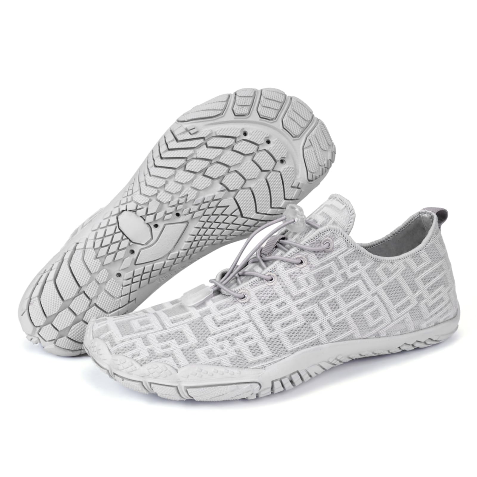 RUYI Unisex Barfußschuhe Damen Herren Traillaufschuhe, Weich Leicht Fitnessschuhe mit rutschfest Sohle & Breiter Zehenbox, Schnell Trocknend Badeschuhe