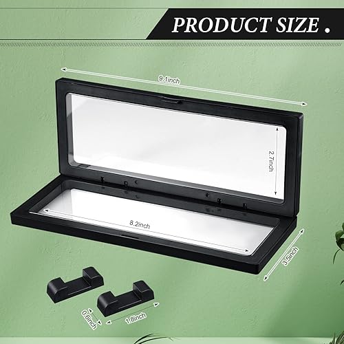 Miniatura 2 de Harloon 12 vitrinas flotantes 3D con marco flotante, soportes de exhibición de monedas de desafío, caja de marco de joyería para medallones AA,