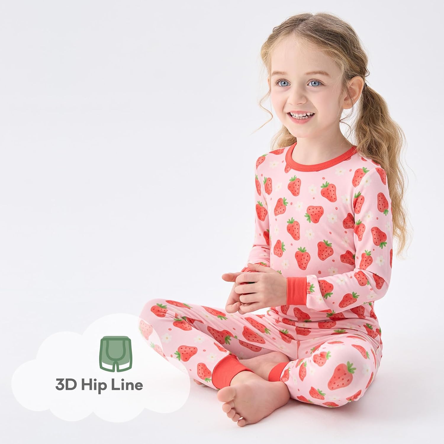 pureborn Baby Girl Toddler Kids Viscose from Bamboo Pajamas Set Soft Sleepwear 2pcs 12M-8Y