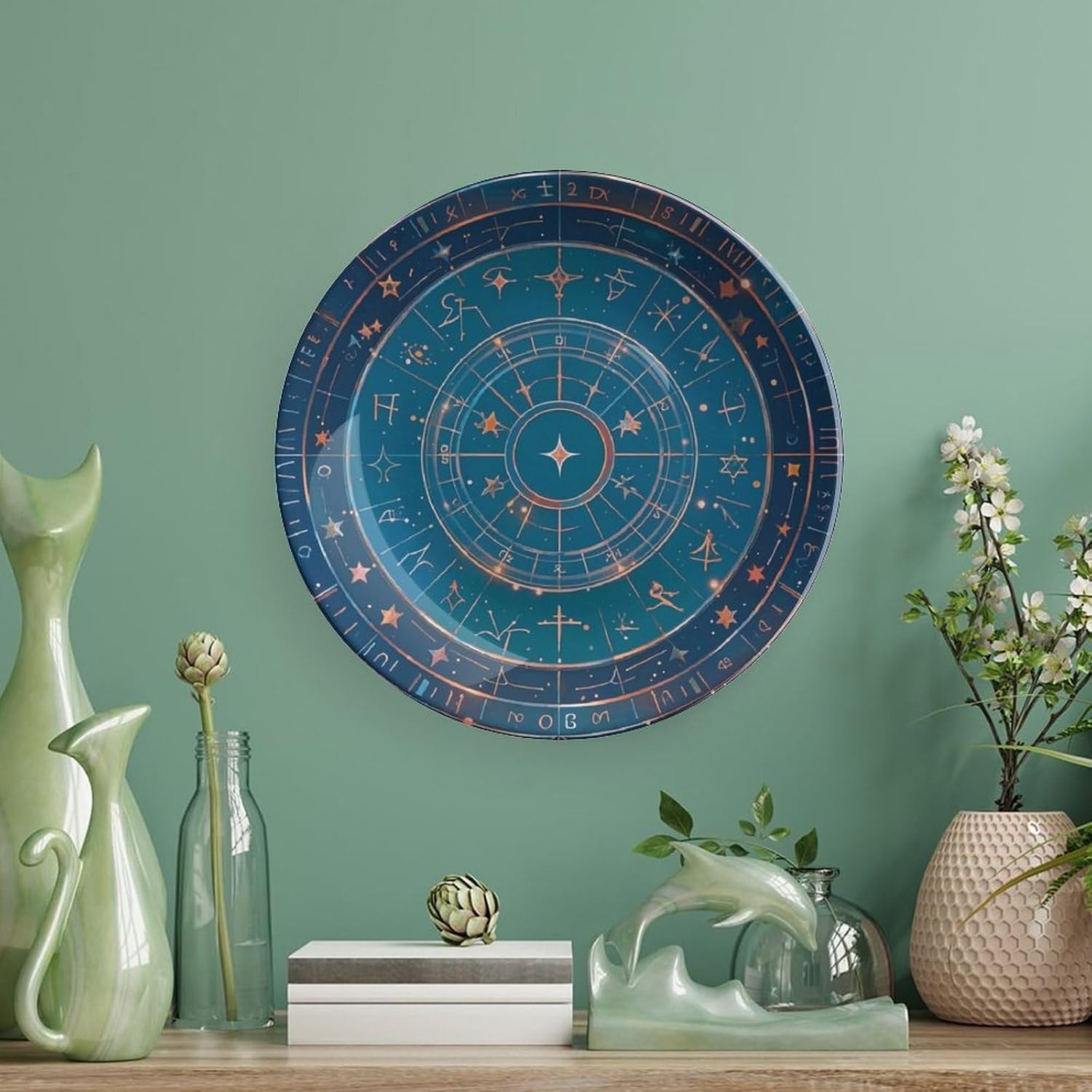 12 Horoscope Astrology Ceramic Decorative Plate, Bone China Plates image 5