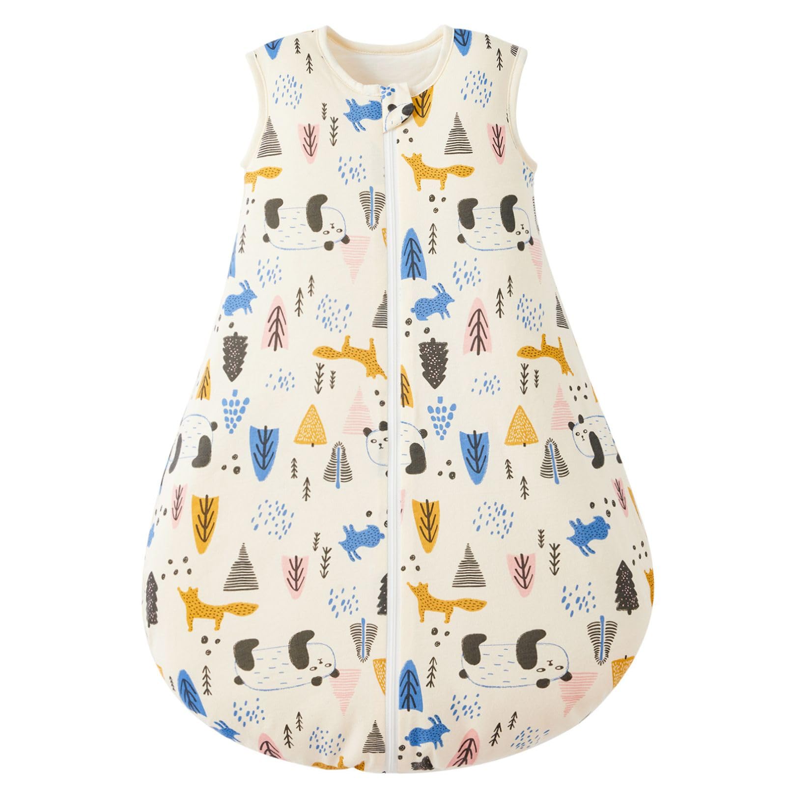 Duomiaomiao Sacco nanna Baby per l'intero anno 2.5Tog, 100% cotone Sacco per bebè invernale, neonato femmina, Sacco nanna caldo per bambini neonati(Panda/85)