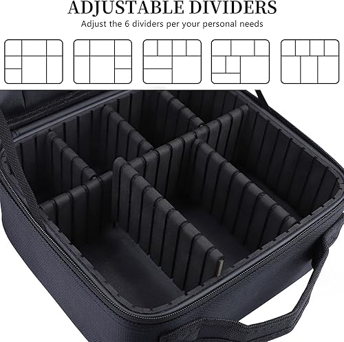 Miniatura 2 de Estuche de maquillaje de viaje, bolsa de maquillaje grande de 16 pulgadas, estuche de maquillaje profesional con correa ajustable, caja de